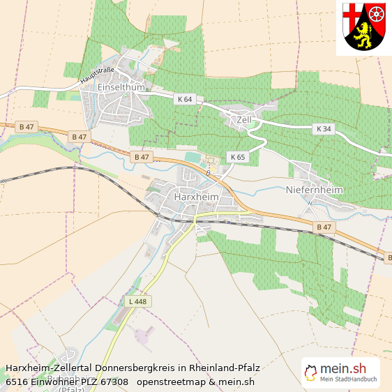 Harxheim-Zellertal  Lageplan